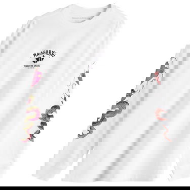 Тениска Maharishi Maharishi Year Of The Snake Duality Long Sleeve T-Shirt, Size M Бяло | 1452-WHT, 1