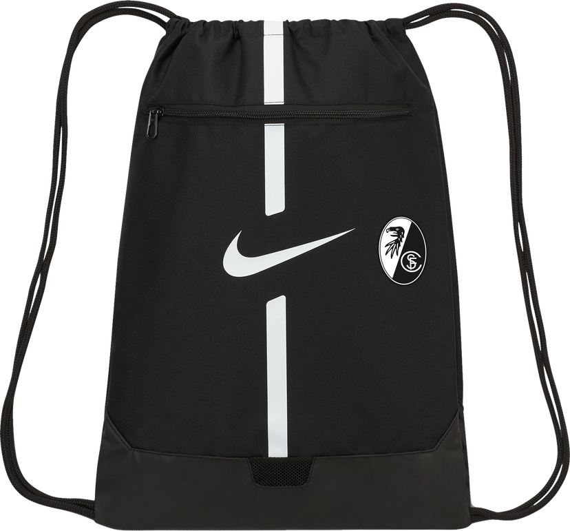Спортна торба Nike SC Freiburg Gymsack with Zippered Pocket and Vertical Stripes Черно | 5scfda5435-nocode