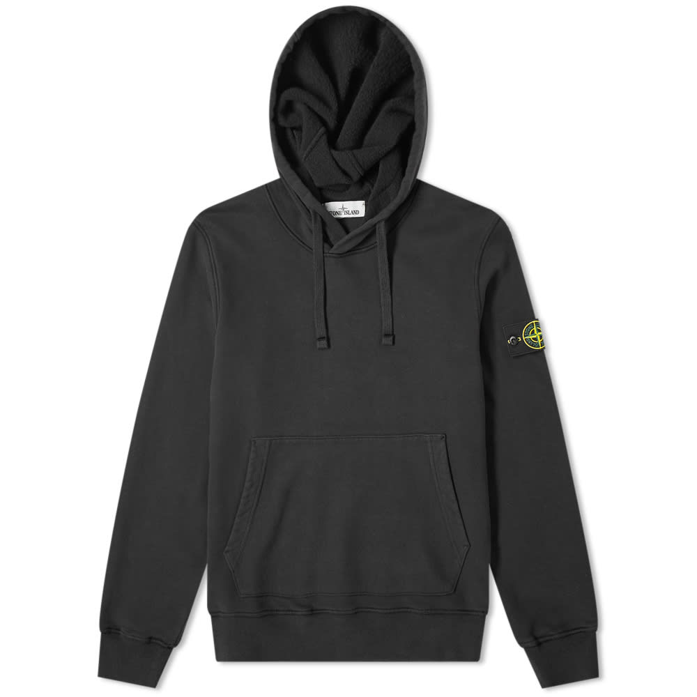 Суитчър Stone Island Garment Dyed Popover Hoodie Черно | 731564120-V0029, 0