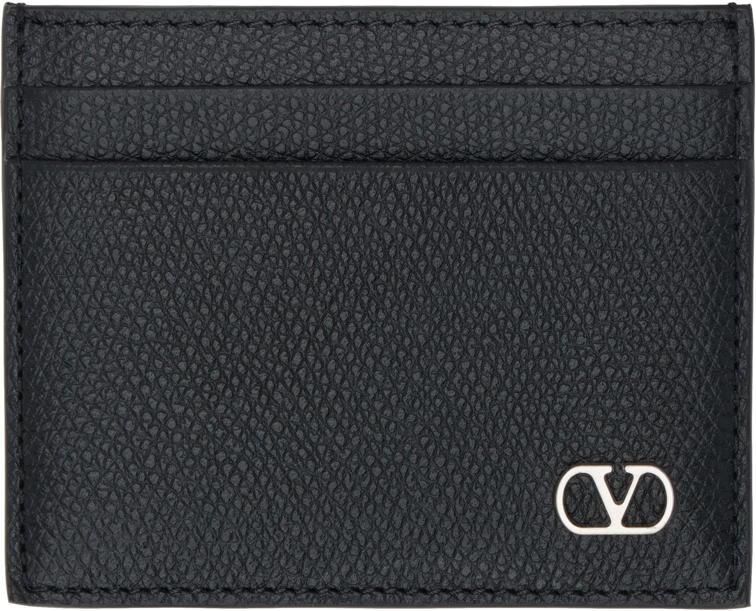 Портфейл Valentino Grainy Leather Card Holder Черно | 6Y2P0V09UAG, 0