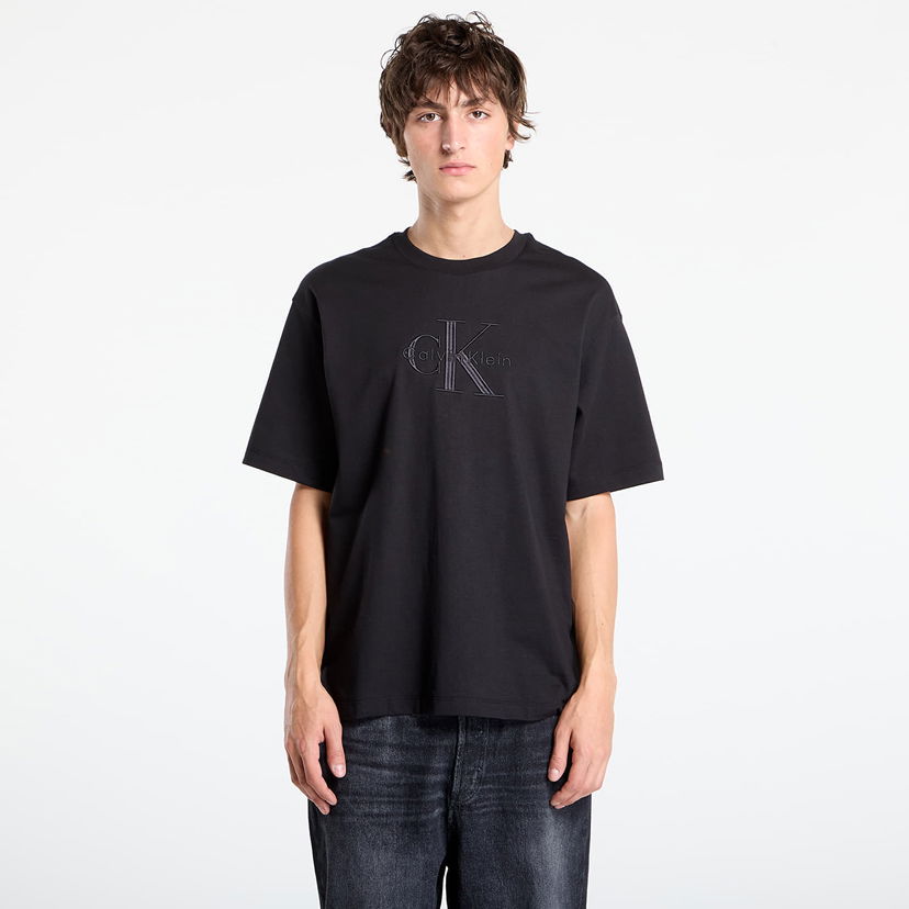 Тениска CALVIN KLEIN Calvin Klein Hi Low Emb 16S Jersey T-Shirt Черно | LV04RB295G UB1