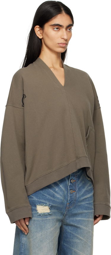 Пуловер Maison Margiela MM6 Maison Margiela V-Neck Sweatshirt Кафяво | S52GU0239 M25014, 1