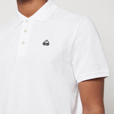 Поло тениска Moose Knuckles Moose Knuckles Cotton-Piqué Polo Shirt Бяло | M12MT712-160, 2