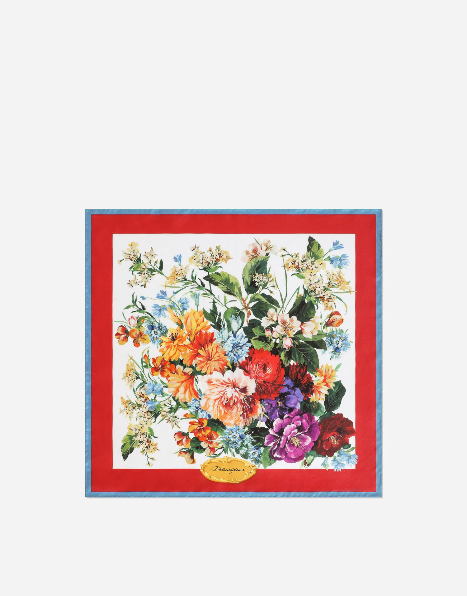 Шал Dolce & Gabbana Dolce & Gabbana 50x50 Silk Twill Floral Print Foulard Многоцветен | FN093RGDC7BHS5PC, 0