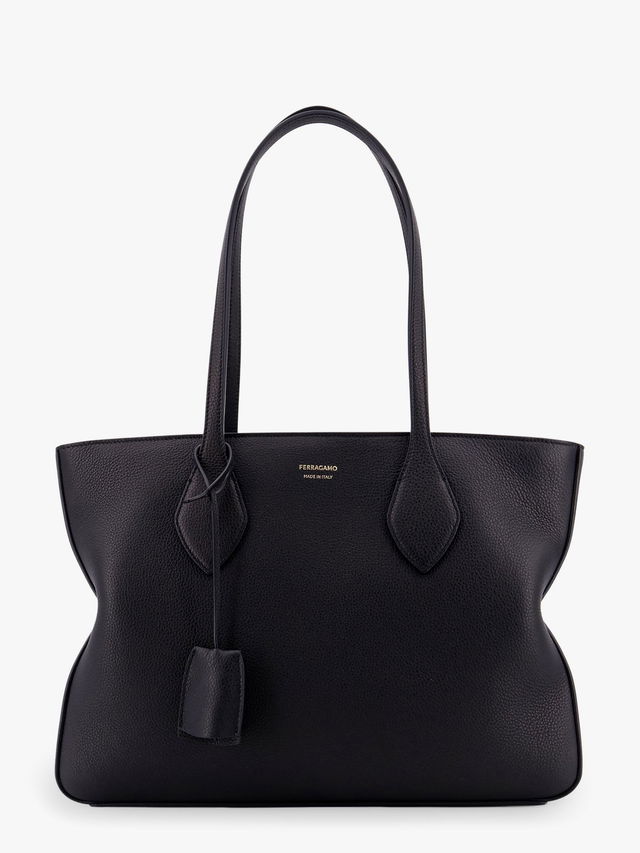 Black Leather Tote Bag