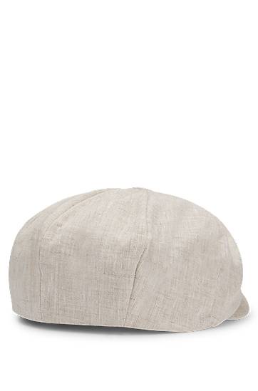 Шапка с козирка BOSS BECKHAM x BOSS Linen Baker Boy Cap Бежово | 50549127, 1
