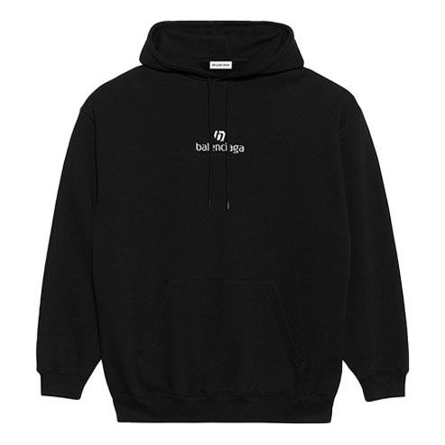 Суитчър Balenciaga Balenciaga Alphabet Print Long Sleeve Hoodie Черно | 578135TJVE11034