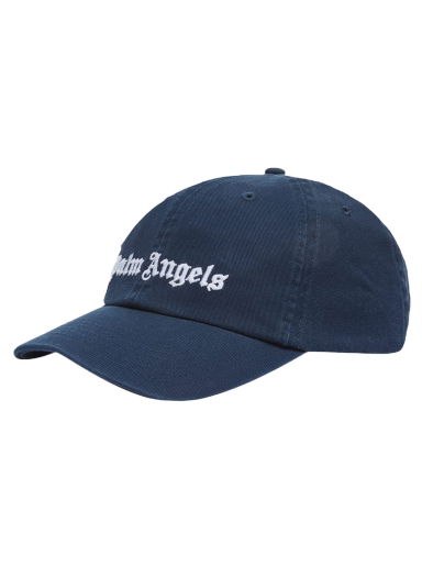 Шапка с козирка Palm Angels Classic Logo Cap Тъмно синьо | PMLB003C99FAB0014601