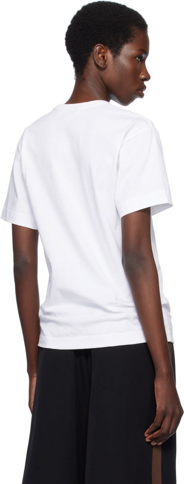 Тениска Comme des Garçons PLAY Metal Stone Emblem Heart T-Shirt Бяло | AX-T802-051, 2