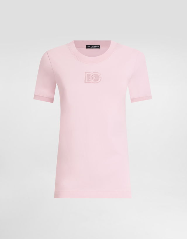 Dolce & Gabbana Jersey T-Shirt with Raised DG Logo