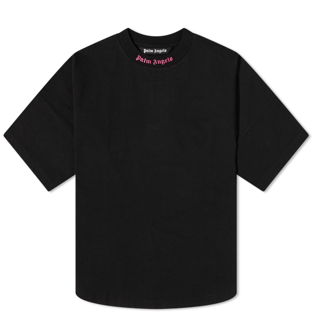 Тениска Palm Angels Double Back Logo Oversixed Tee Черно | PMAA002C99JER0081032, 0
