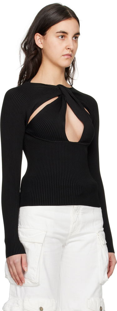 боди Coperni Coperni Twisted Cutout Long Sleeve Top Черно | COPML38600, 3
