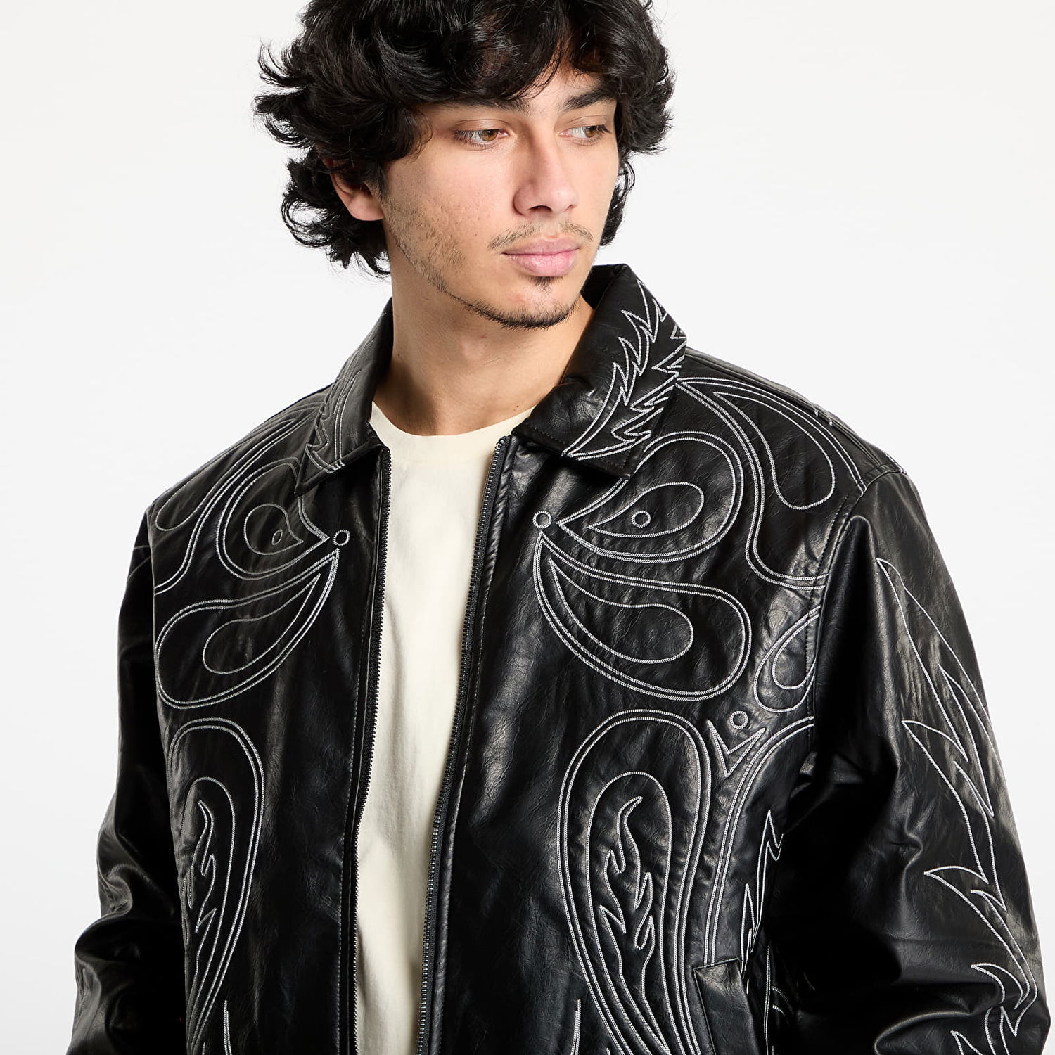 Яке бомбър RIPNDIP RIPNDIP Howdy Leather Jacket Черно | RNDHOL24104, 1