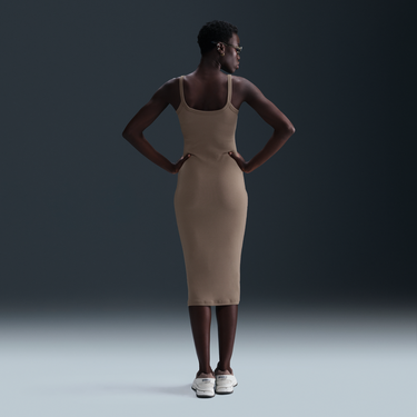 Pокля Nike NSW Knitted Ribbed Tank Dress Кафяво | HJ0710-233, 2