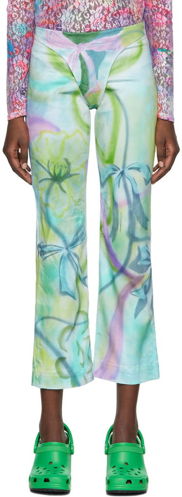Панталони Collina Strada Collina Strada Printed Cotton Cropped Trousers Многоцветен | XX6397 RECYCLED COTTON, 0