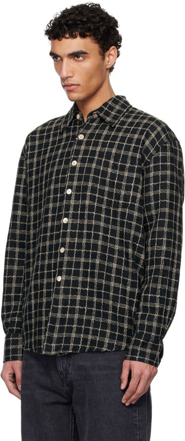 Риза OUR LEGACY Our Legacy Above Grid Check Shirt Черно | M2252ABF, 3