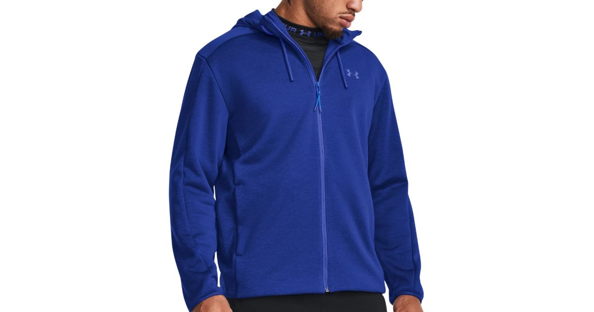 Суитчър Under Armour Essential Swacket Full-Zip Hoodie Синьо | 1378824-400, 1