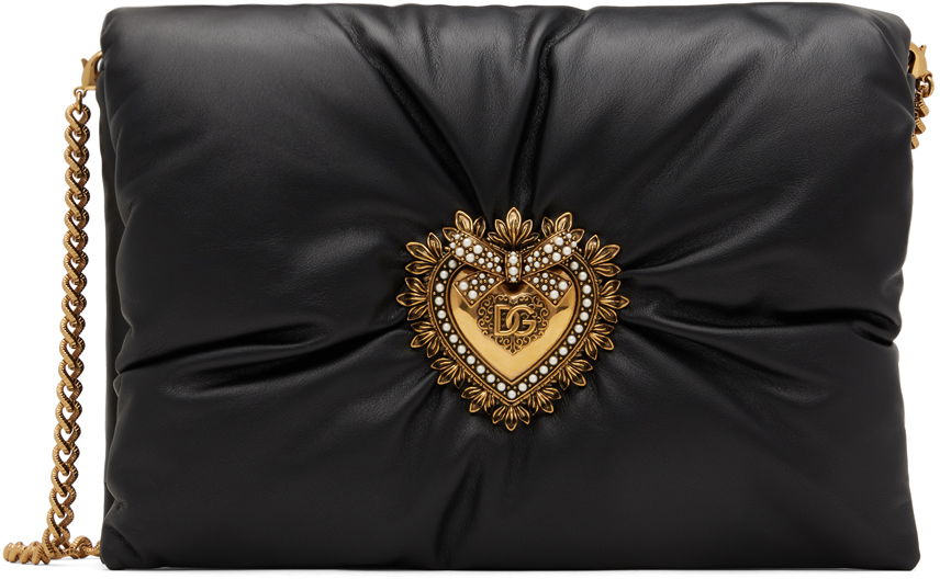 Дамска чанта Dolce & Gabbana Black Medium Devotion Bag Черно | BB7349 AK274, 0