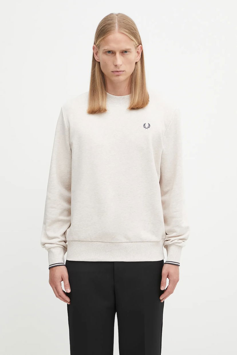 Суитчър Fred Perry Fred Perry Crew Neck Sweatshirt Бежово | M7535