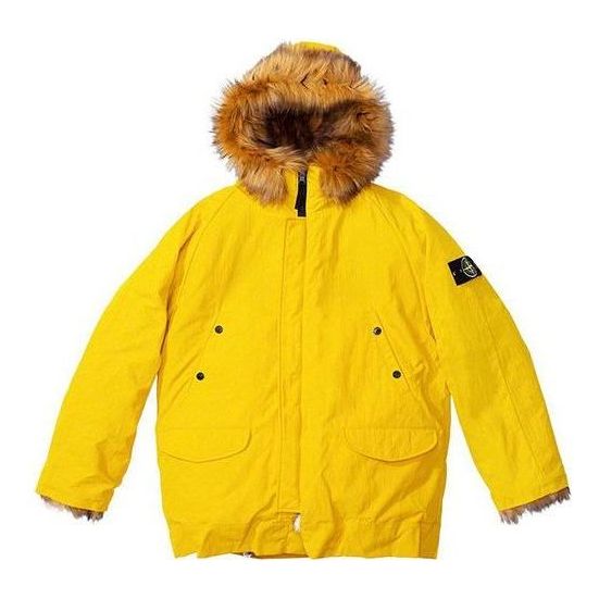 Парка Supreme Supreme x Stone Island Reversible Faux Fur Parka Жълто | SUP-SS22-720, 0