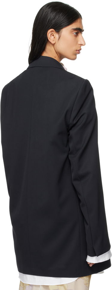 Яке Dries Van Noten Dries Van Noten Double-Breasted Wool Blazer Тъмно синьо | 242-010406-9146, 2