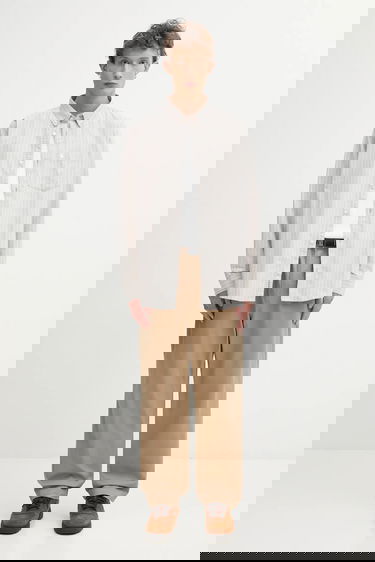 Риза Carhartt WIP Cassel Long Sleeve Relaxed Button-Down Collar Shirt Бежово | I035327.35EXX, 4