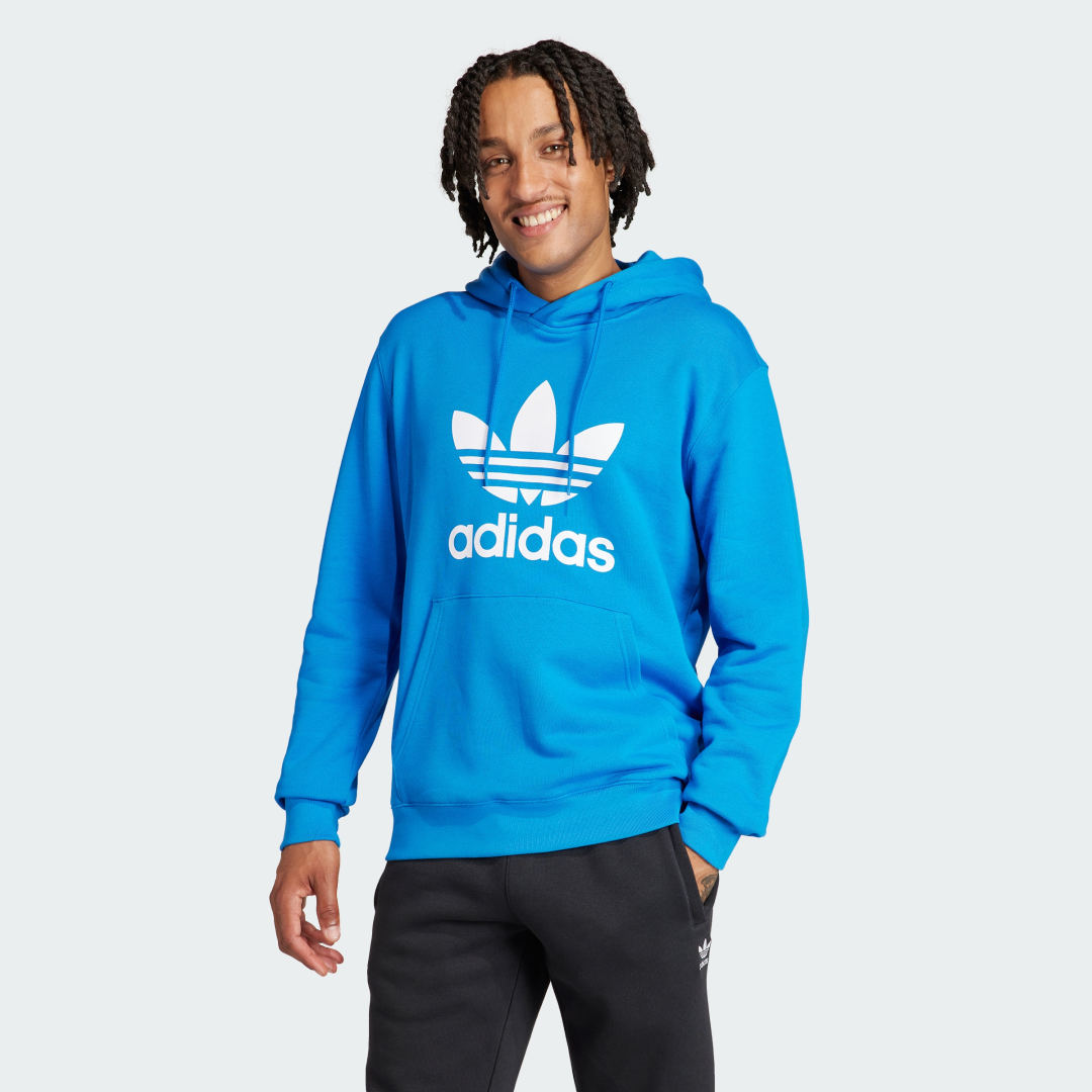 Суитчър adidas Originals Adicolor Classics Trefoil Hoodie Синьо | IM9410, 0
