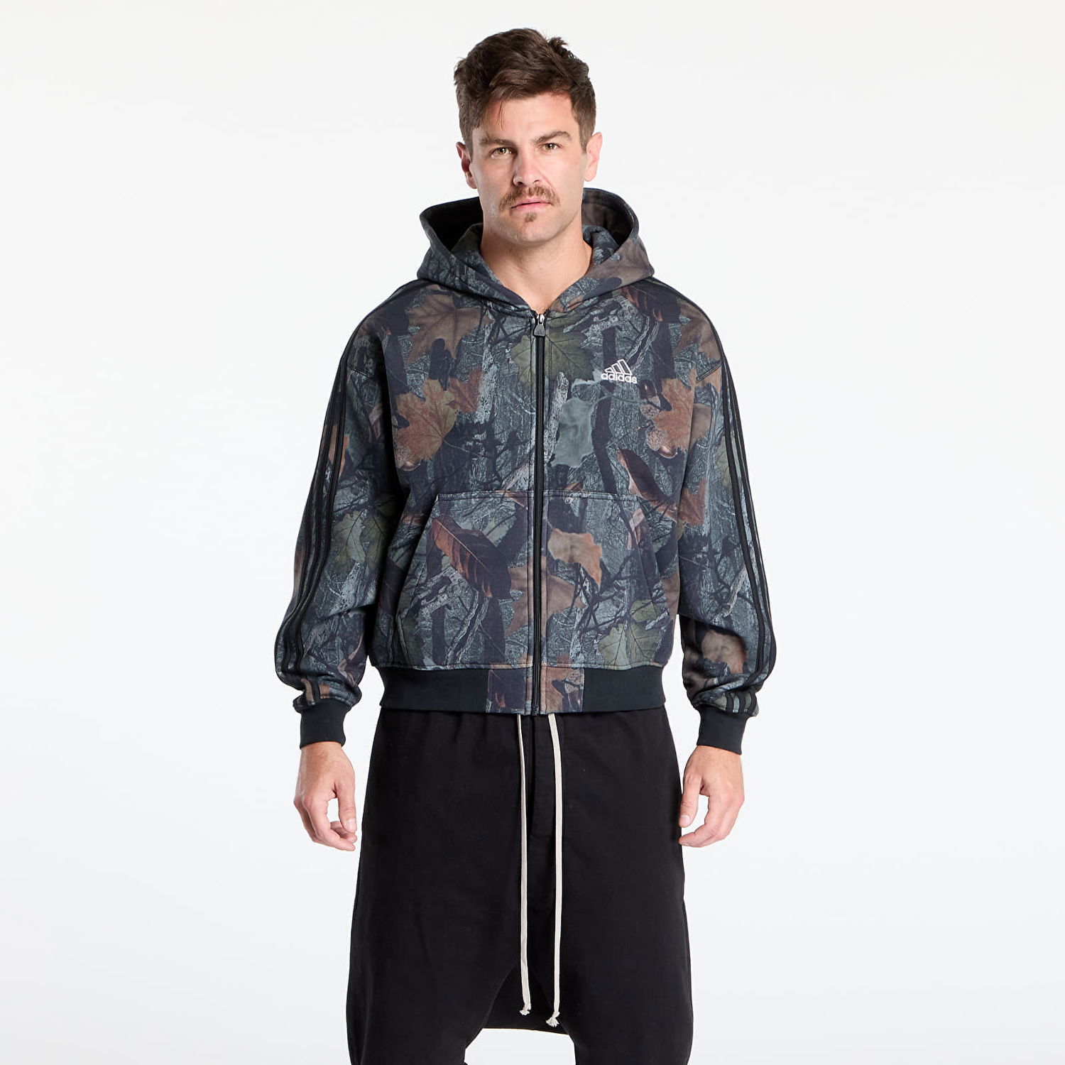 Суитчър adidas Originals Camo Hooded Full-Zip Black Черно | JY2775, 0