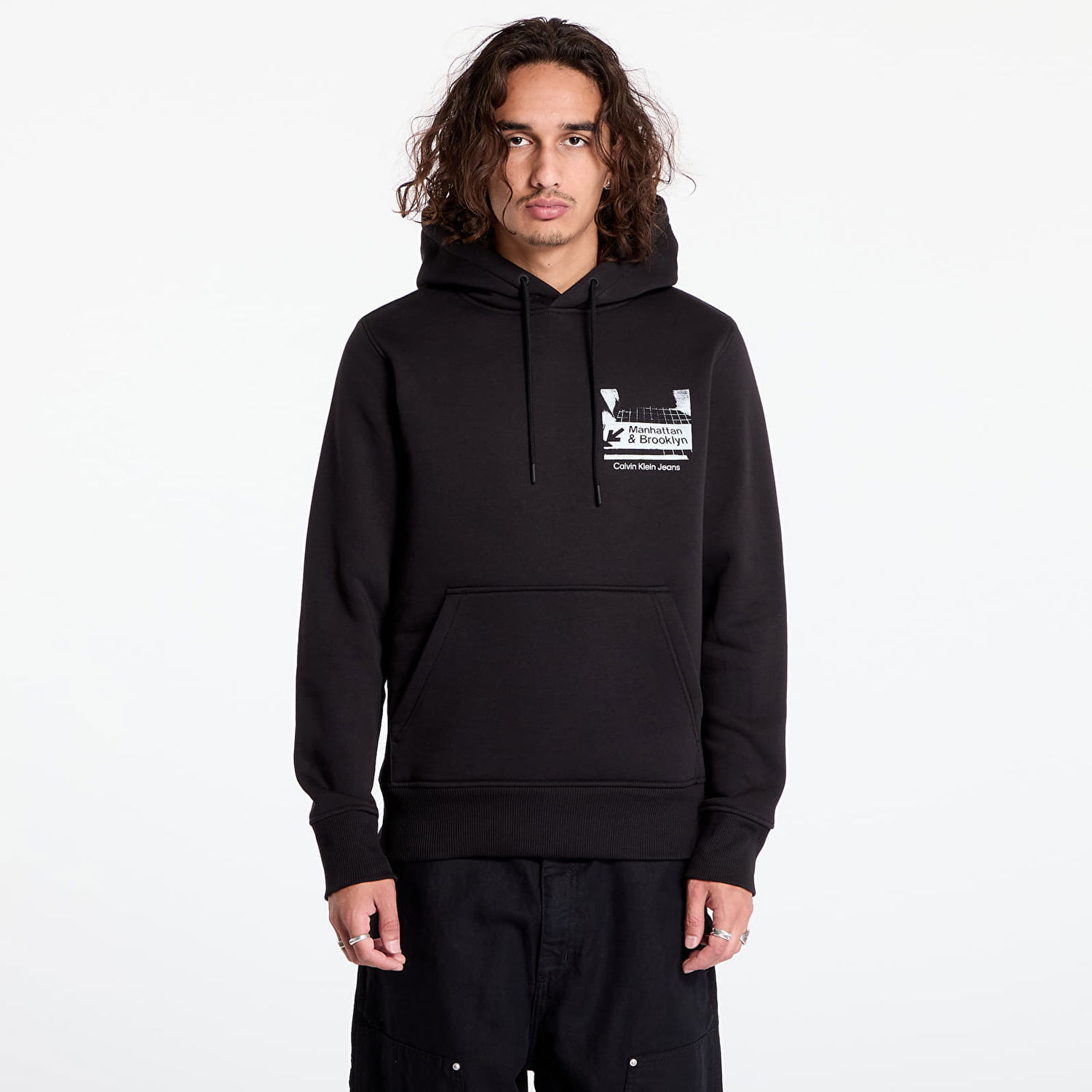 Суитчър CALVIN KLEIN Subway Sign Hoodie Black Черно | J30J326880 BEH, 0