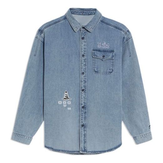 Риза Li-Ning Skateboard Series Loose Denim Shirt Синьо | ASHS011-1