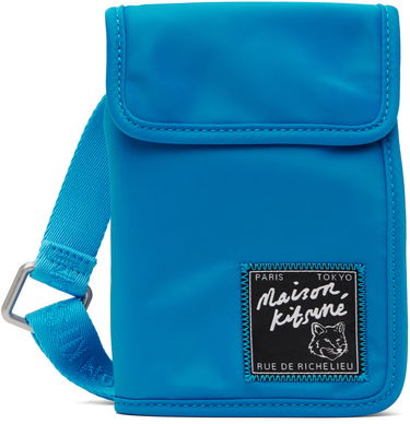 Чанта през рамо MAISON KITSUNÉ Maison Kitsuné 'The Traveller' Neck Pouch Синьо | MM05362WQ1001P451, 0