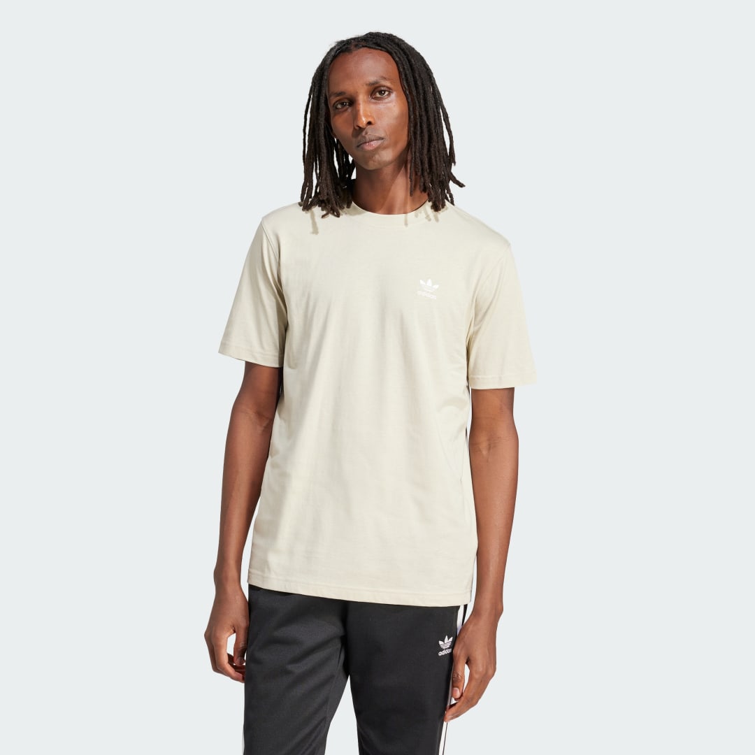 Тениска adidas Originals Trefoil Essentials T-shirt Бежово | IR9689, 0