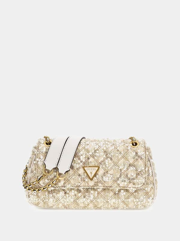 Чанта през рамо GUESS Giully Sequinned Crossbody Bag Металик | HWGT8748210, 0