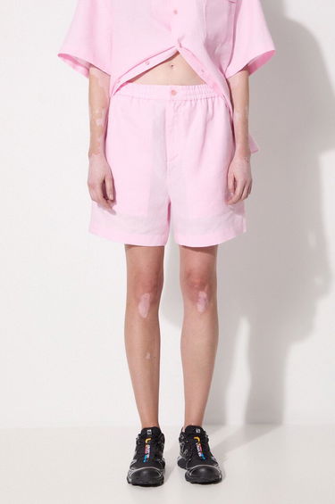 Къси панталони PANGAIA Pangaia DNA Linen High Waist Mid Length Shorts Розово | 10001972, 0