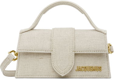 Дамска чанта Jacquemus Les Classiques 'The Bambino' Small Linen-Blend Top-Handle Flap Bag Бежово | 22HBAW00006AW00094, 0