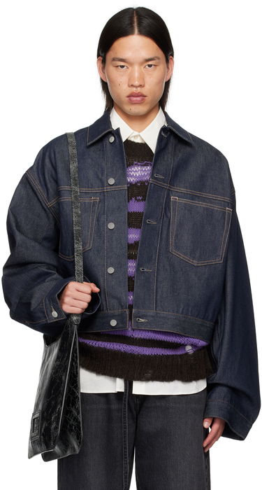 Яке Acne Studios Blue Patch Pocket Denim Jacket Синьо | C90182-, 0