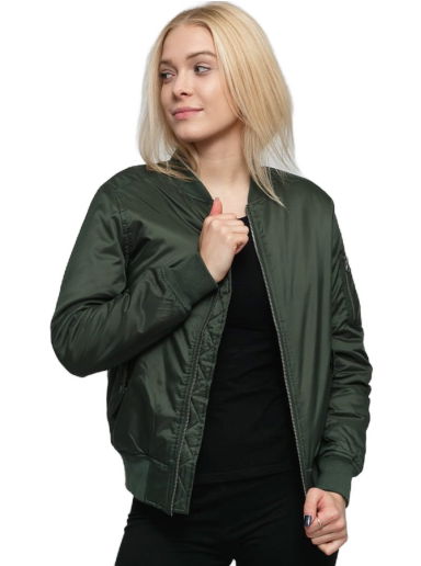 Яке бомбър Urban Classics Ladies Basic Bomber Jacket Зелено | tb807 olive