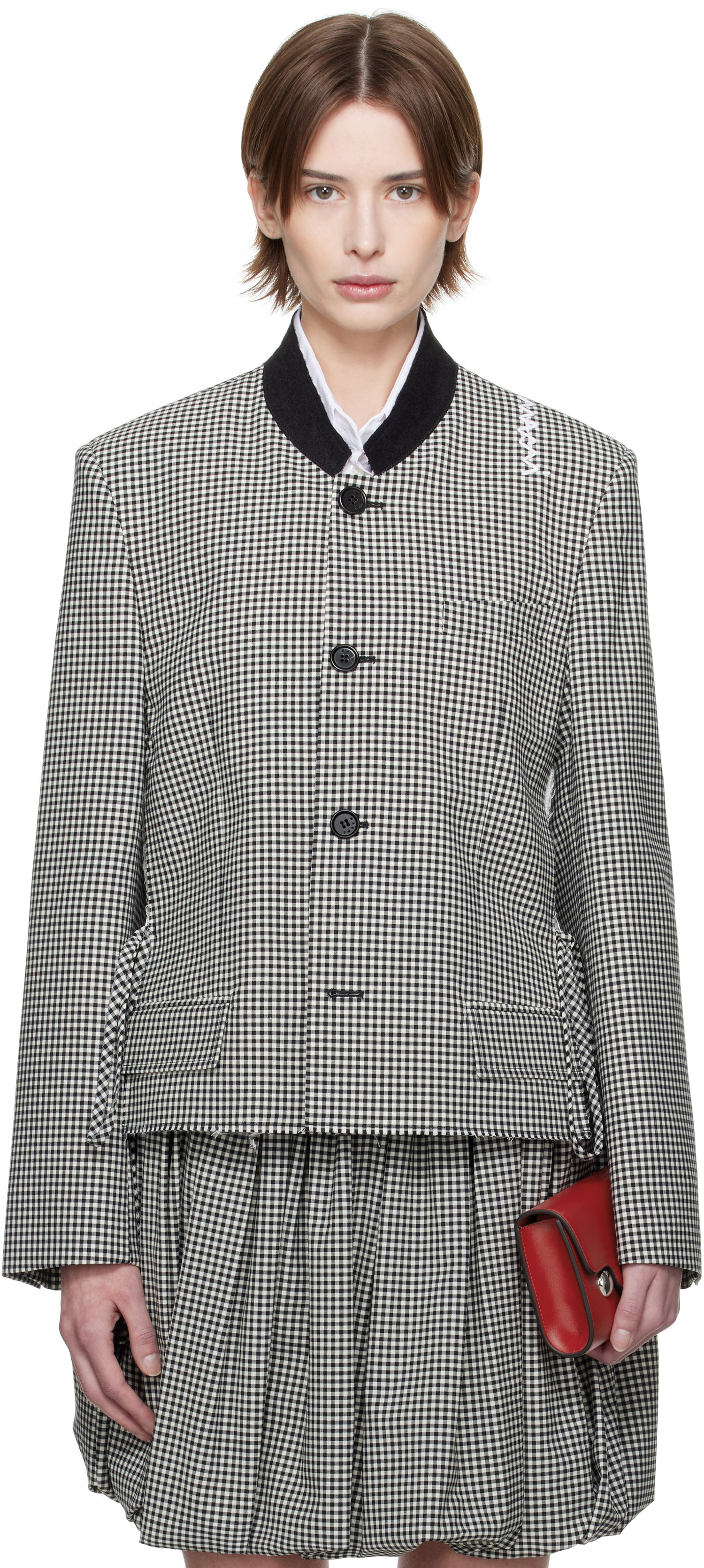 Пола Marni Marni Gingham Cropped Jacket Многоцветен | GIMA0283QS UTP787, 0