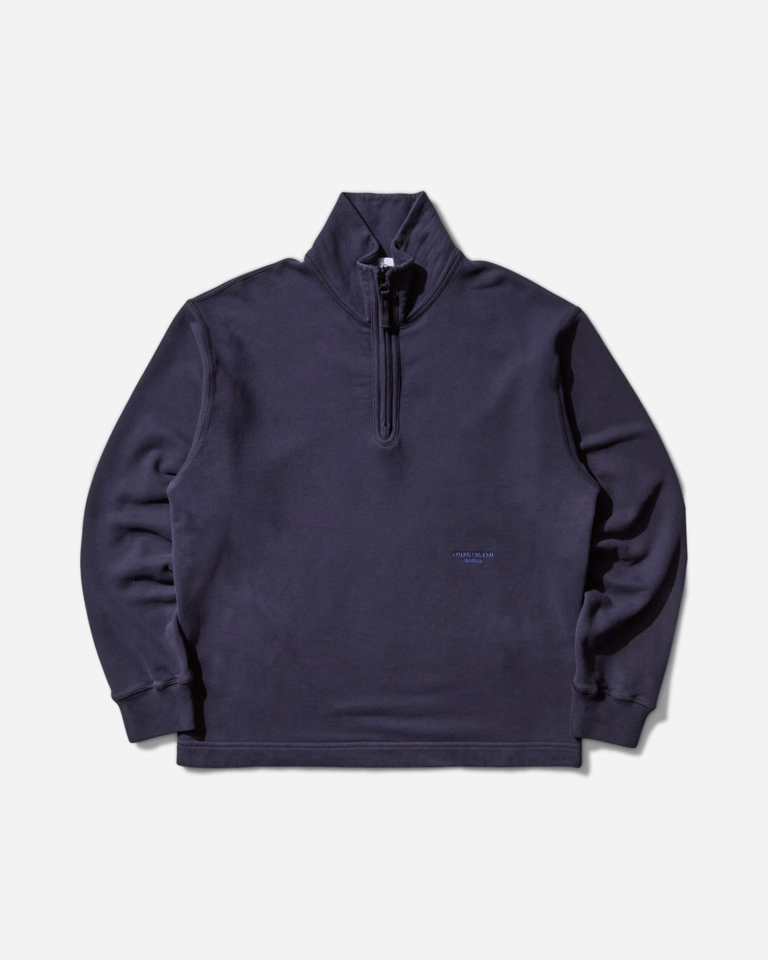 Суитчър Stone Island Brushed Organic Cotton Half-Zip Sweatshirt Тъмно синьо | K2S15-6100026-S0X13 V002A, 1