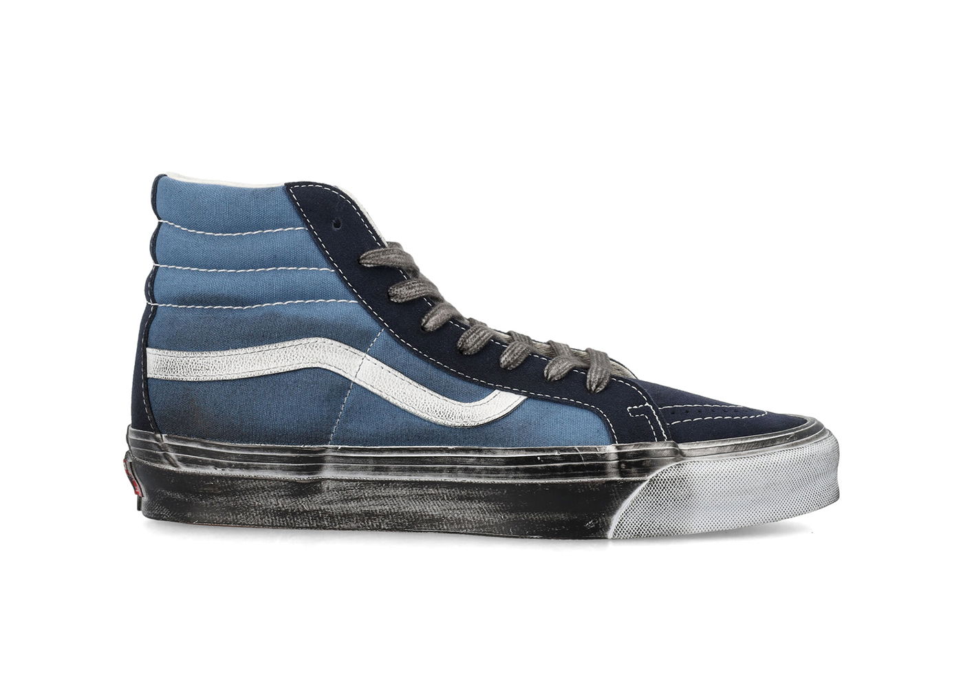 Кецове и обувки Vans Vault UA OG Sk8-Hi LX Stressed Navy Blue Синьо | VN0A4BVBNGJ, 0