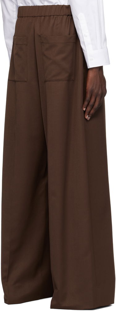 Панталони Simone Rocha Simone Rocha Wide Leg Drawstring Trousers Кафяво | 4143D 1217, 2
