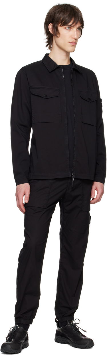 Риза Stone Island Stretch Cotton Overshirt Черно | K1S15 1200128 S0012, 4