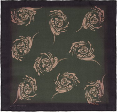 Шал Dries Van Noten Dries Van Noten Silk Pocket Square with Floral Print Синьо | 251-021301-1008, 3