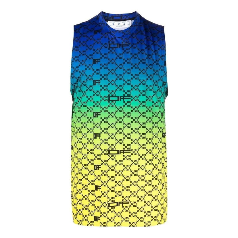 Потник Off-White Athl Monogram Tank Top Синьо | OMVA033S22FAB0018410