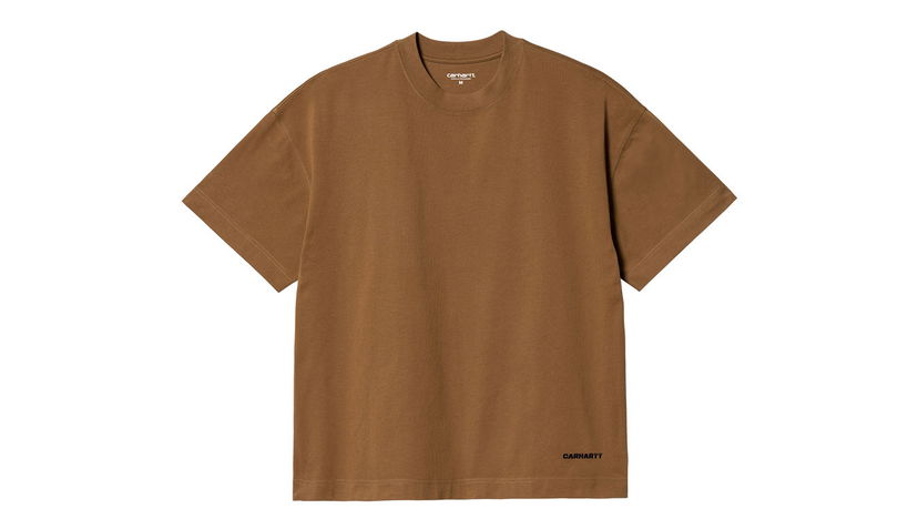 Тениска Carhartt WIP S/S Link Script T-Shirt Hamilton Brown Кафяво | I031373_08W_XX