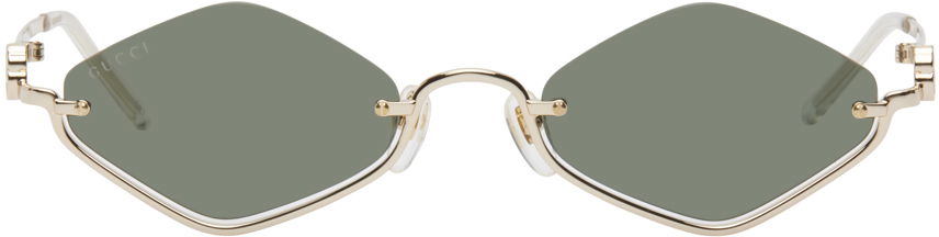 Слънчеви очила Gucci Gold Geometric Sunglasses Металик | GG1604S-001, 0