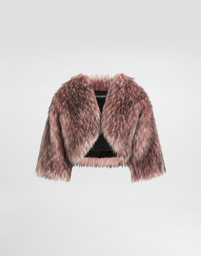 Dolce & Gabbana Faux Fur Cropped Shrug