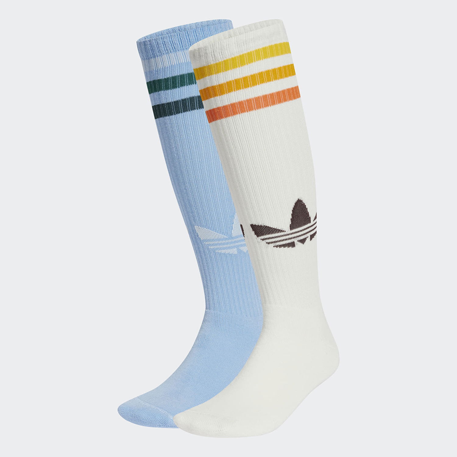 Чорапи adidas Originals Knee Sock 2-Pack Clearsky/ Off White Многоцветен | JD3291, 0