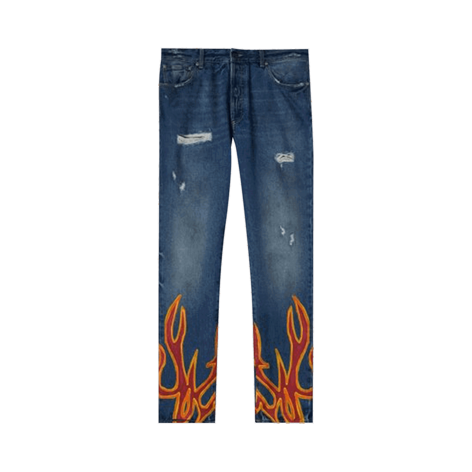 Дънки Palm Angels Burning Regular 5 Pocket Jeans Тъмно синьо | PMYA012F22DEN0074525, 0