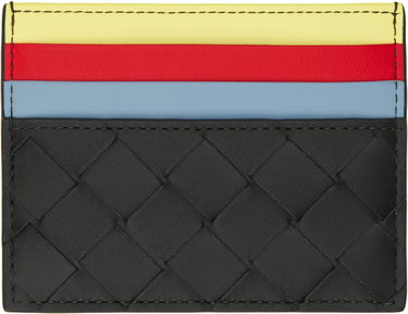 Портфейл Bottega Veneta Intrecciato Multicolor Leather Card Holder Черно | 796387 VCPQG 3483, 1